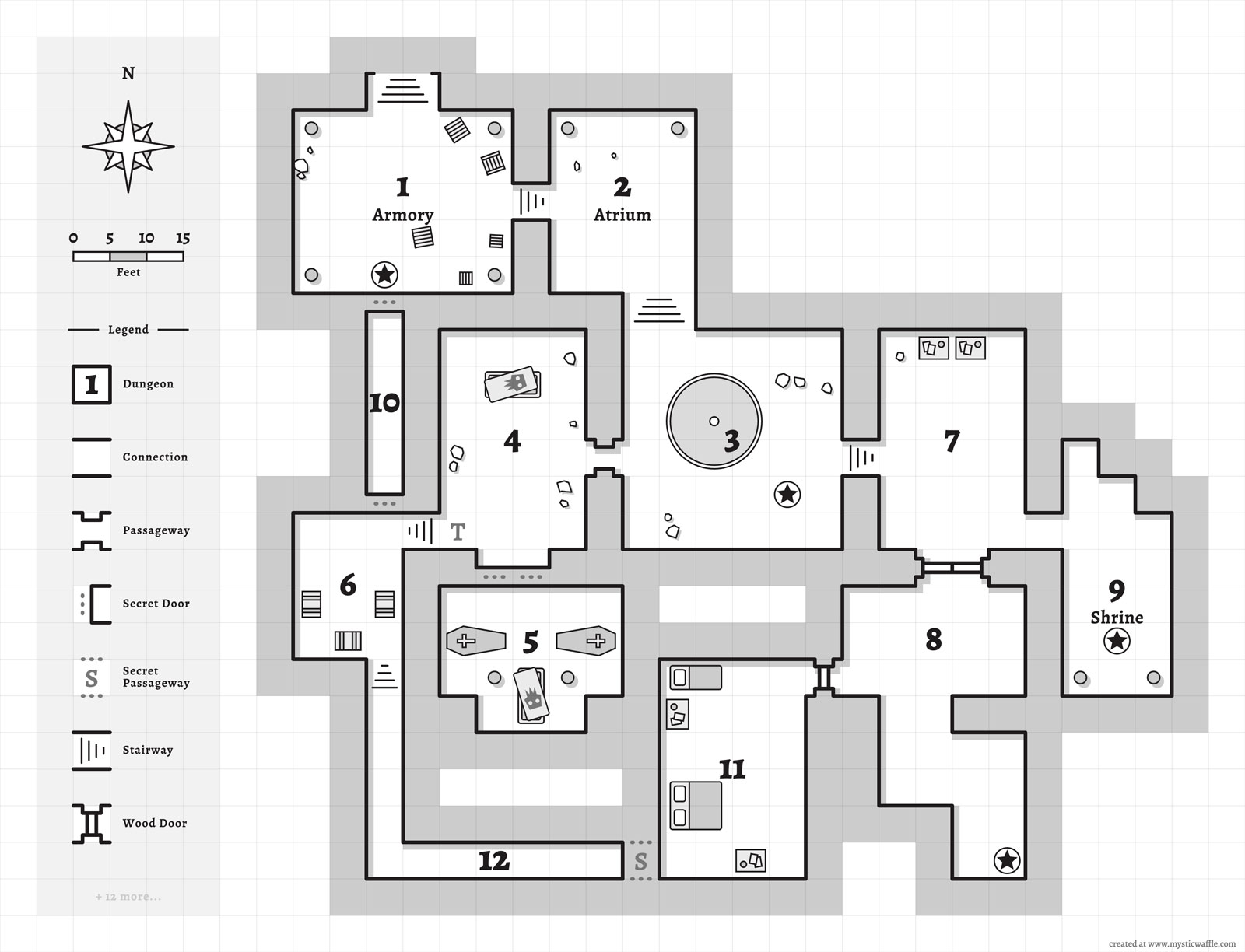 Generated dungeon map