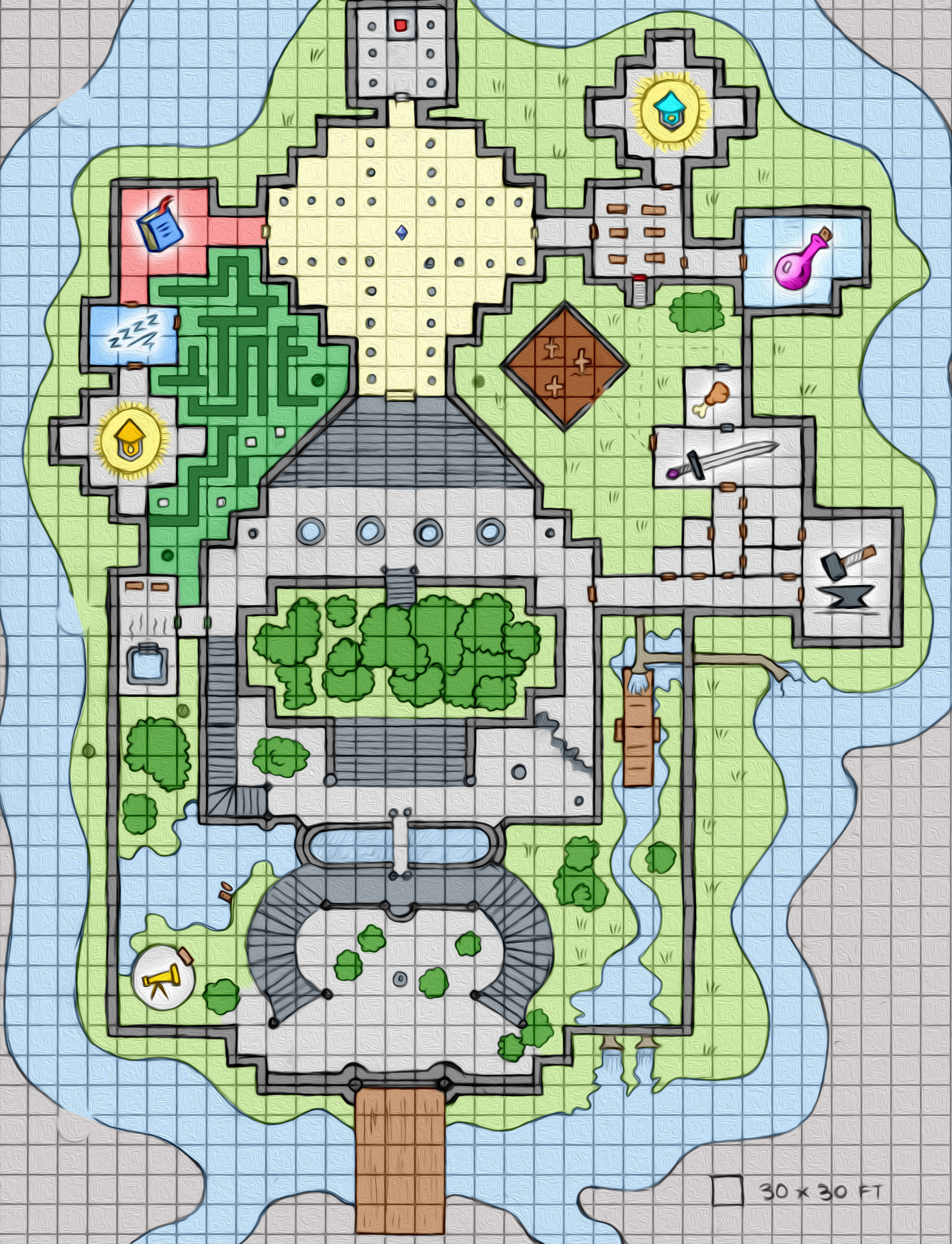 D&D 5e Adventure of the Broke Dragon Slayers Full Map